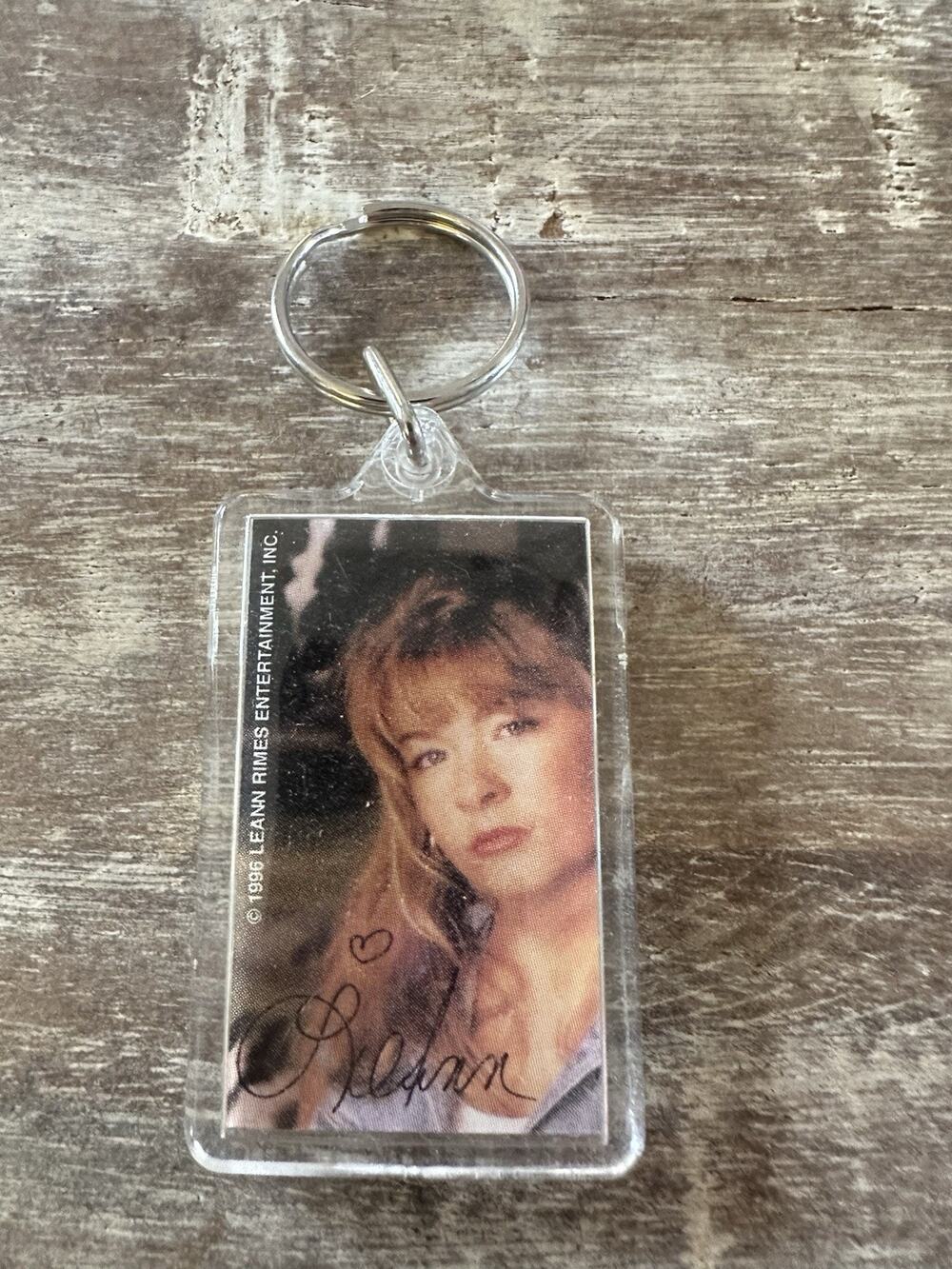 Vintage Keychain LeAnn Rimes Key Ring Acrylic Fob Country Music Artist USA